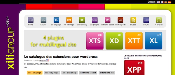 page d'accueil xiligroup dev